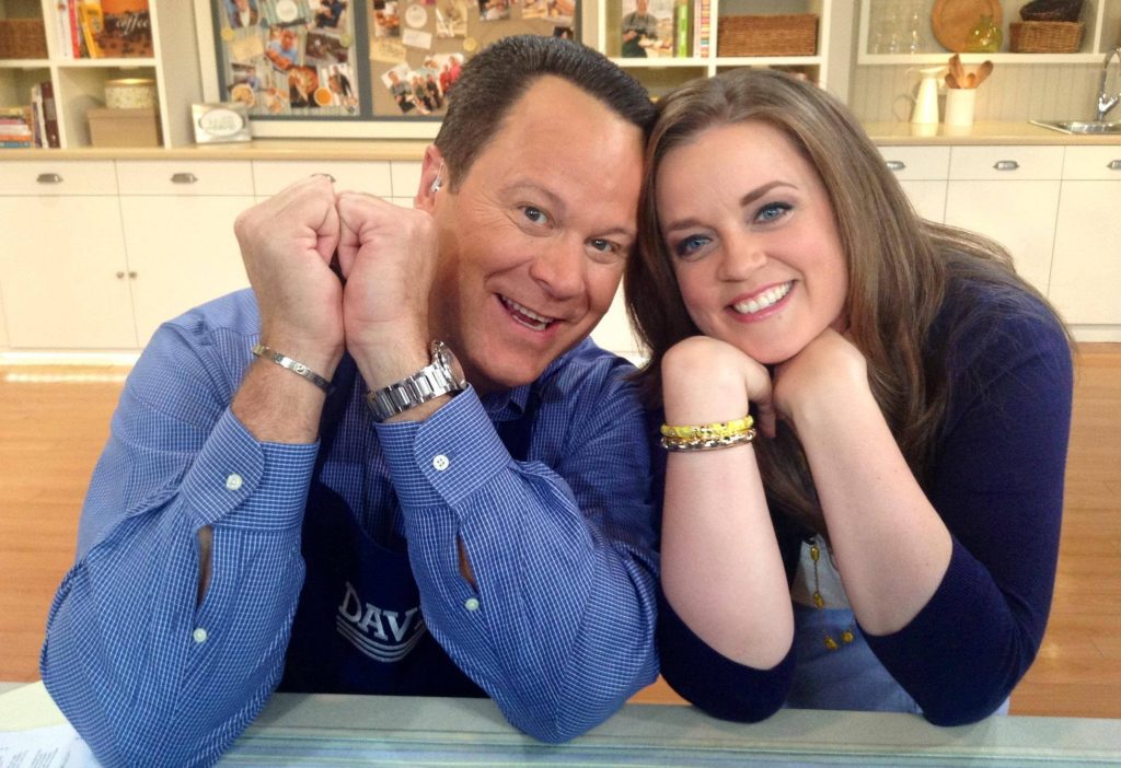 Mary DeAngelis with David Venable on show-In the Kitchen With David