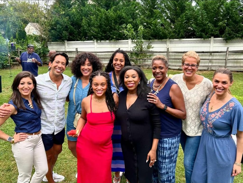 Rachel Boesing With her colleagues