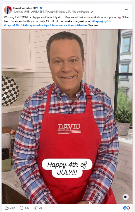 David Venable, QVC, QVC hosts, In the Kitchen with David, David Venable QVC, QVC news, QVC updates, QVC fans, QVC rumors, QVC schedule